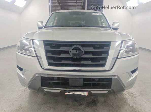 JN8AY2AD9M9660778 2021 NISSAN ARMADA Silver Widok z przodu