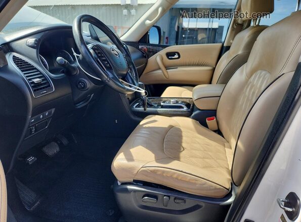 JN8AY2DB5M9790051 2021 NISSAN ARMADA White წინა სალონის ხედი