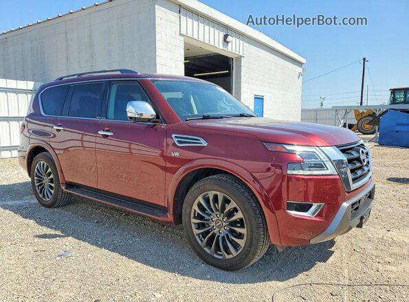 JN8AY2DB6N9810213 2022 NISSAN ARMADA Красный Передняя правая четверть