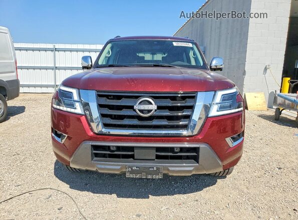 JN8AY2DB6N9810213 2022 NISSAN ARMADA Красный Вид спереди
