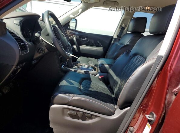 JN8AY2DB6N9810213 2022 NISSAN ARMADA Красный Вид салона спереди