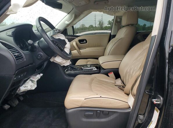 JN8AY2DB8M9790528 2021 NISSAN ARMADA Black Front interior view