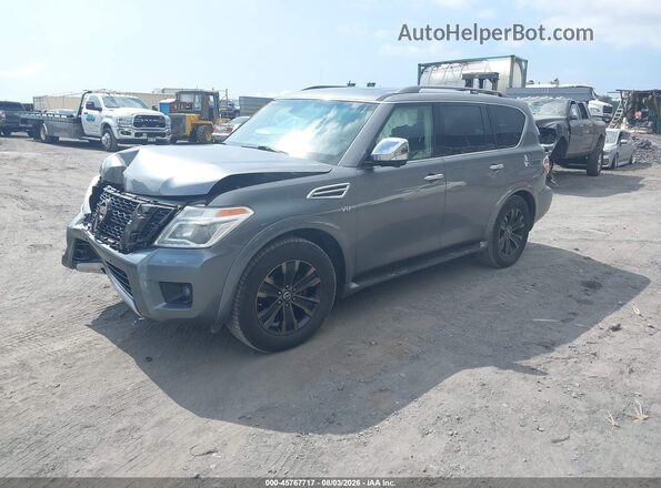 JN8AY2NC9H9502531 2017 NISSAN ARMADA Gray Vista tres cuartos delantera izquierda