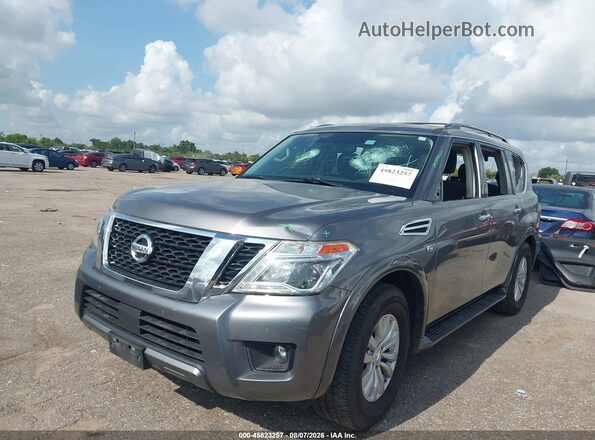 JN8AY2ND2KX008989 2019 NISSAN ARMADA Gray წინა მარცხენა ხედი სამი მეოთხედიდან