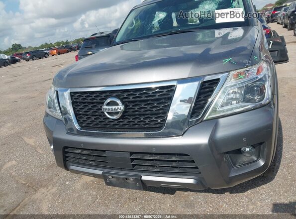 JN8AY2ND2KX008989 2019 NISSAN ARMADA Gray ხელსაწყოთა პანელის ხედი