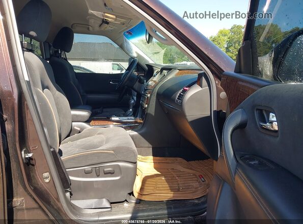 JN8AY2ND3H9006732 2017 NISSAN ARMADA Коричневый Вид салона спереди