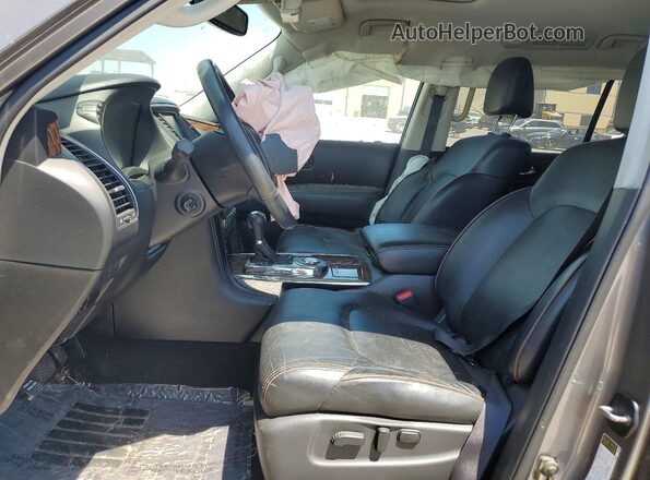 JN8AY2ND8JX001091 2018 NISSAN ARMADA Серый Вид салона спереди