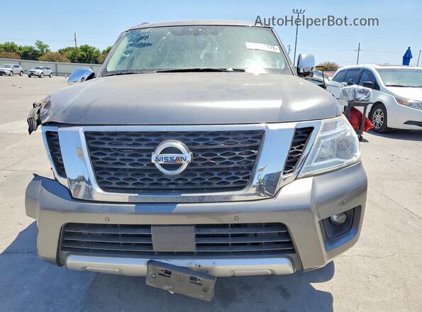 JN8AY2ND8JX001091 2018 NISSAN ARMADA Серый Вид спереди