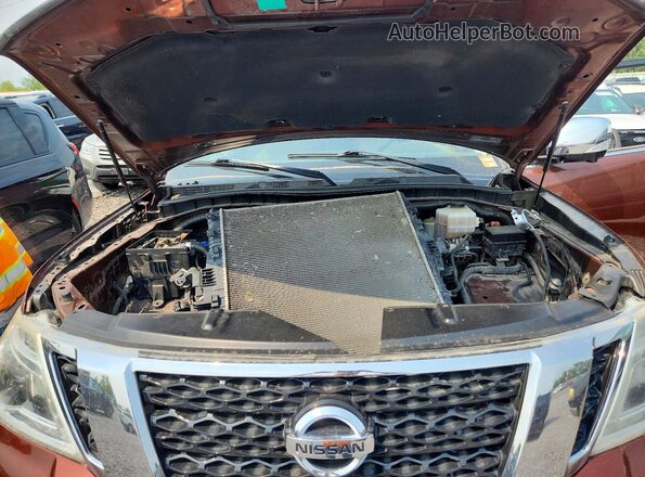JN8AY2NE3H9701365 2017 NISSAN ARMADA Orange ძრავის განყოფილების ხედი