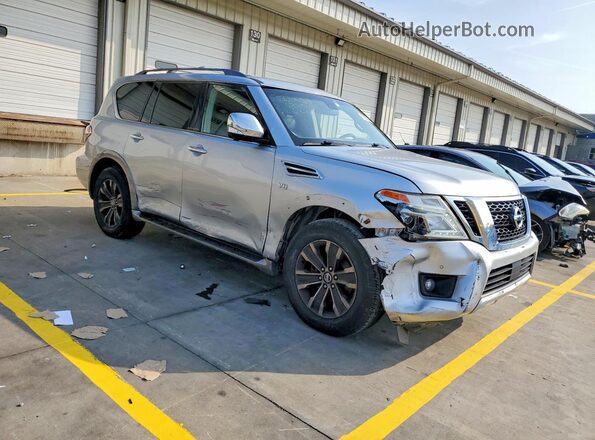 JN8AY2NE3H9706047 2017 NISSAN ARMADA Серебряный Передняя правая четверть