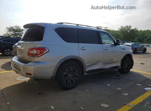JN8AY2NE3H9706047 2017 NISSAN ARMADA Серебряный Задняя правая четверть