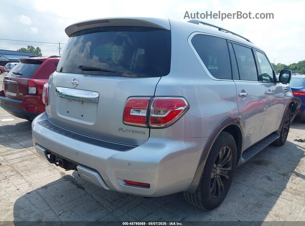 JN8AY2NE3J9734100 2018 NISSAN ARMADA Silver Trasero derecho
