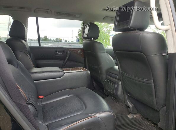 JN8AY2NE7H9704821 2017 NISSAN ARMADA Black Widok wnętrza z tyłu
