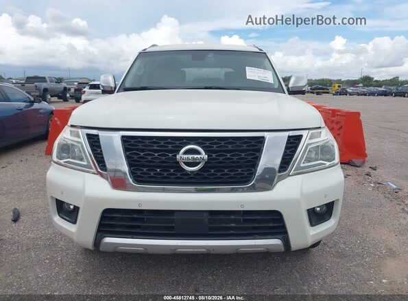 JN8AY2NF1H9301801 2017 NISSAN ARMADA White Instrument cluster view