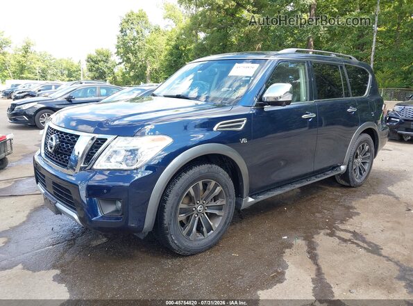 JN8AY2NF3H9301766 2017 NISSAN ARMADA Blue Vista tres cuartos delantera izquierda