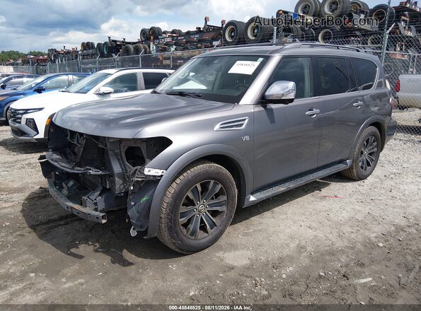 JN8AY2NF5J9330109 2018 NISSAN ARMADA Gray Vista tres cuartos delantera izquierda