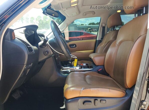 JN8AY2NF6H9303687 2017 NISSAN ARMADA Черный Вид салона спереди