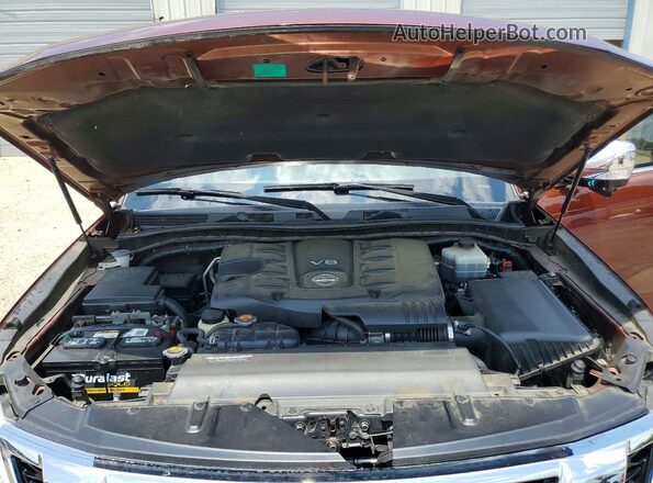 JN8AY2NF8H9300709 2017 NISSAN ARMADA Burgundy Widok komory silnika