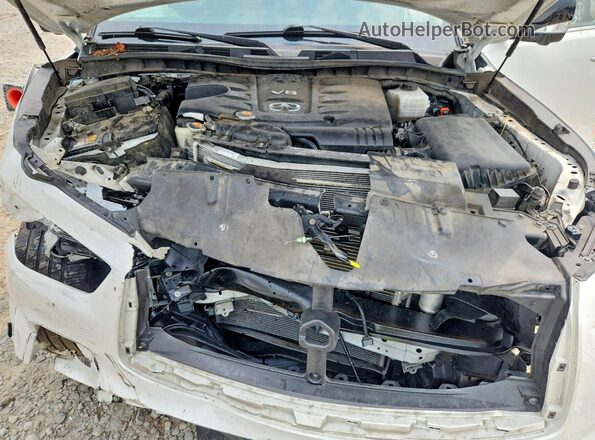 JN8AZ2AE9P9307483 2023 INFINITI QX80 White Vista del compartimento del motor