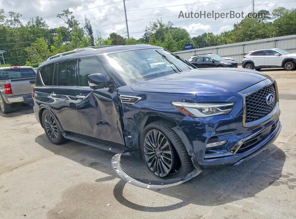 JN8AZ2AF7N9740502 2022 INFINITI QX80 Синий Передняя правая четверть