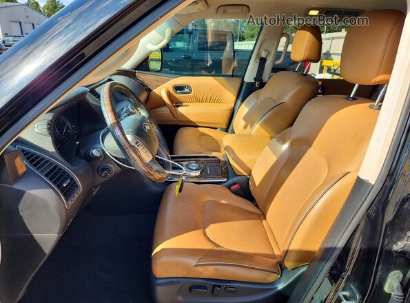JN8AZ2ND5H9830664 2017 INFINITI QX80 Черный Вид салона спереди