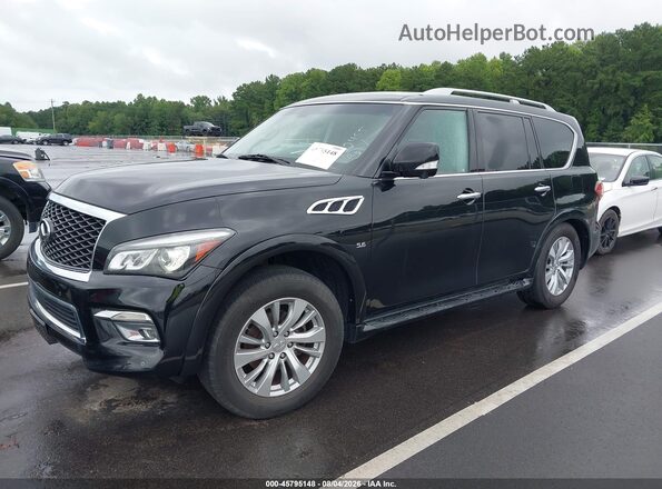 JN8AZ2NE5H9155455 2017 INFINITI QX80 Black Vista tres cuartos delantera izquierda