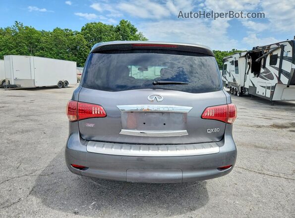 JN8AZ2NE5H9155553 2017 INFINITI QX80 Gray Rear view