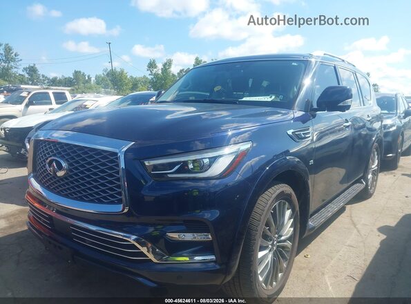 JN8AZ2NE7K9230969 2019 INFINITI QX80 Синий Передняя левая четверть