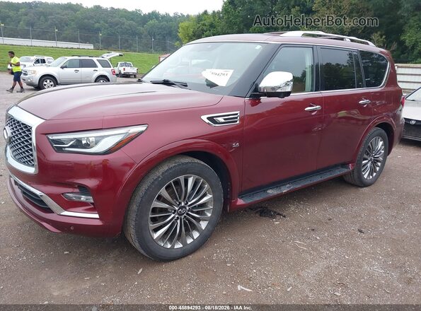 JN8AZ2NE9L9256362 2020 INFINITI QX80 Темно-бордовый Передняя левая четверть