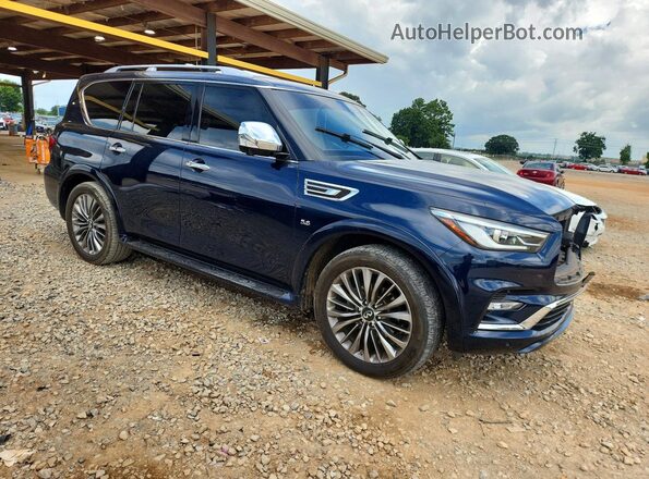 JN8AZ2NF2J9664479 2018 INFINITI QX80 Blue Передня права чверть