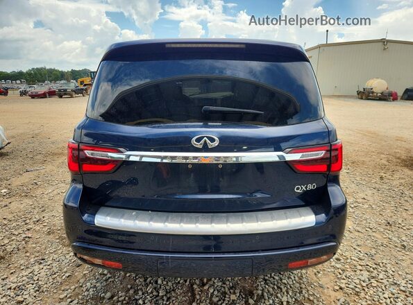 JN8AZ2NF2J9664479 2018 INFINITI QX80 Blue Вид ззаду