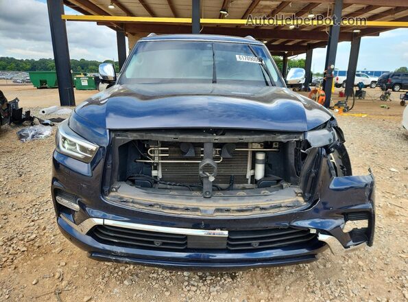 JN8AZ2NF2J9664479 2018 INFINITI QX80 Blue Вид спереду