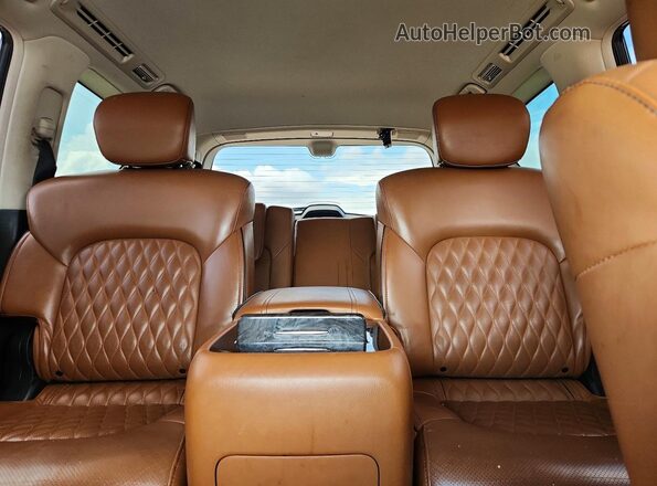 JN8AZ2NF2J9664479 2018 INFINITI QX80 Blue Вид задніх сидінь