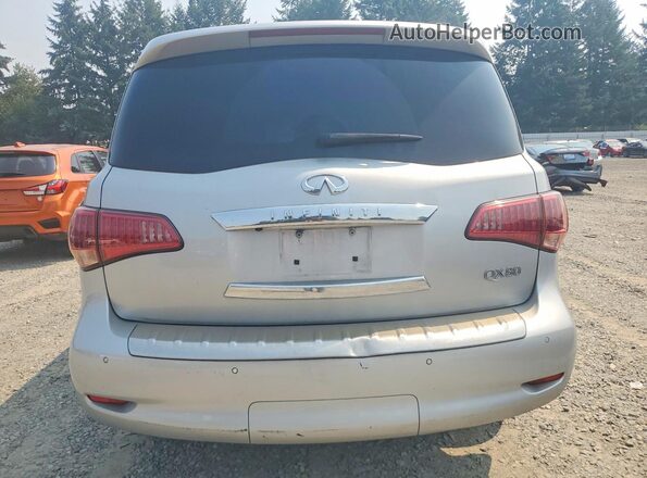 JN8AZ2NF3H9640010 2017 INFINITI QX80 Серебряный Вид сзади