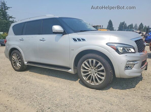 JN8AZ2NF3H9640010 2017 INFINITI QX80 Серебряный Передняя правая четверть
