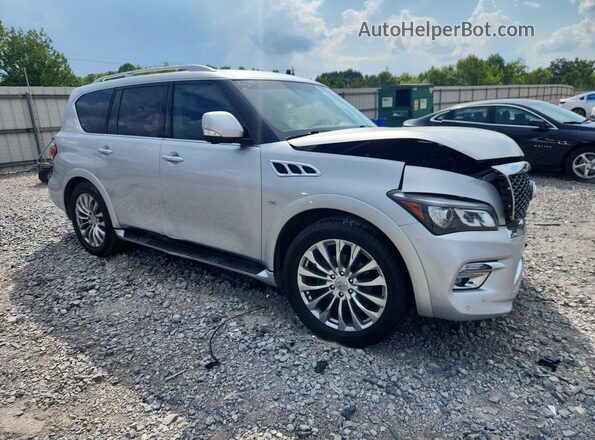 JN8AZ2NF5G9611607 2016 INFINITI QX80 Silver Front right