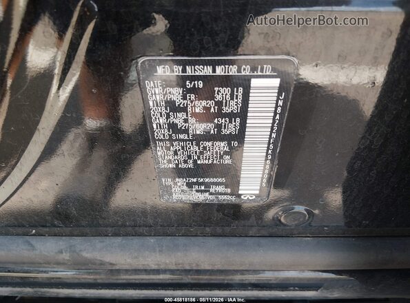 JN8AZ2NF5K9688065 2019 INFINITI QX80 Black Շարժիչի բաժամունքի տեսք