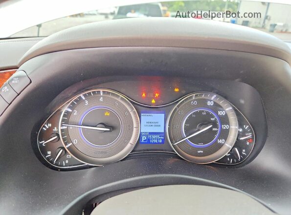 JN8AZ2NF6H9640034 2017 INFINITI QX80 White Instrument cluster view