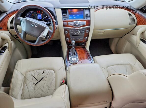 JN8AZ2NF6H9640034 2017 INFINITI QX80 White Dashboard view