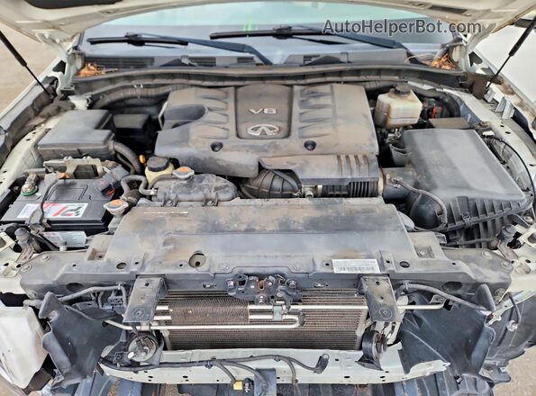 JN8AZ2NF6H9640034 2017 INFINITI QX80 White Engine compartment view