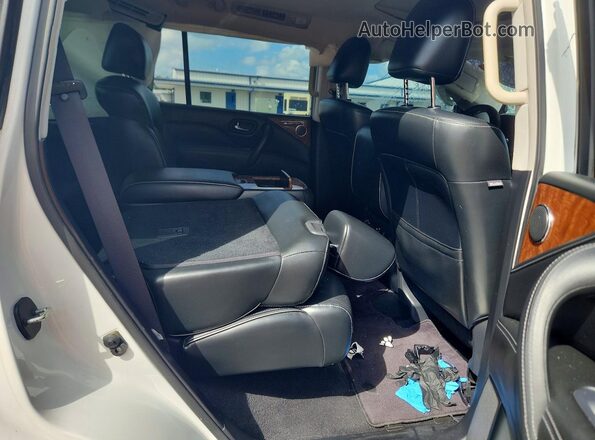 JN8AZ2NF6K9681433 2019 INFINITI QX80 White Вид задньої частини салону