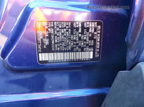 JN8BT3BA2PW423536 2023 NISSAN ROGUE Blue Vista del compartimento del motor