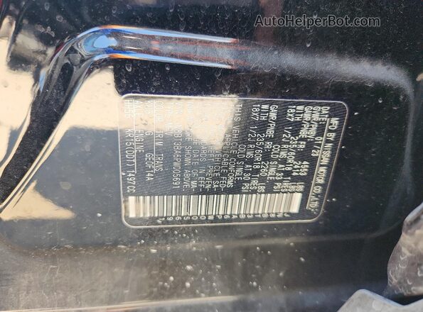 JN8BT3BA6PW005691 2023 NISSAN ROGUE Black VIN კოდის სტიკერის ხედი
