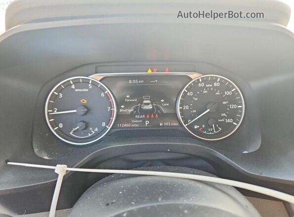 JN8BT3BAXNW043793 2022 NISSAN ROGUE White Вид щитка приладів