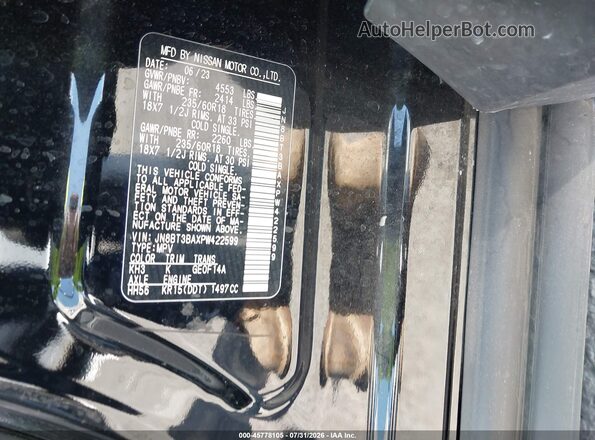 JN8BT3BAXPW422599 2023 NISSAN ROGUE Black Engine compartment view
