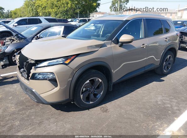 JN8BT3BAXRW355456 2024 NISSAN ROGUE Tan წინა მარცხენა ხედი სამი მეოთხედიდან