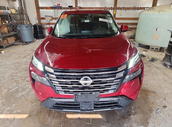 JN8BT3BB0SW418613 2025 NISSAN ROGUE Maroon Instrument cluster view