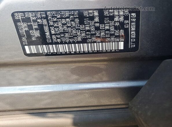 JN8BT3BB8PW480123 2023 NISSAN ROGUE Серый Вид наклейки с VIN-кодом