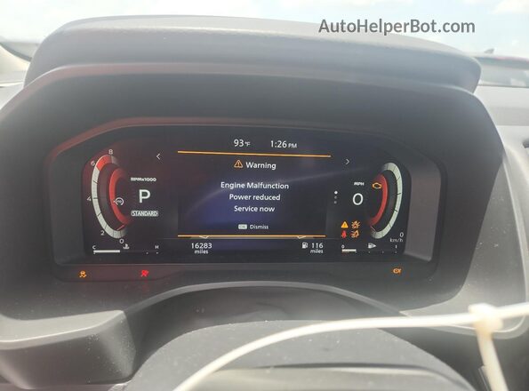 JN8BT3CA7SW003262 2025 NISSAN ROGUE Black ხელსაწყოთა პანელის ხედი