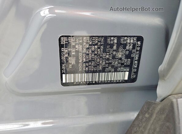 JN8BT3DC6PW102436 2023 NISSAN ROGUE Серебряный Вид наклейки с VIN-кодом